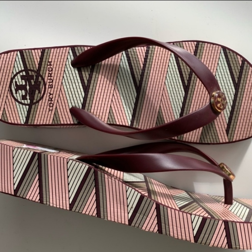 Tory Burch Wedge Flip Flops